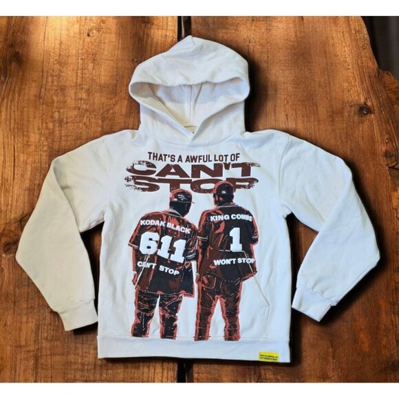 That's A Awful Lot of Cough Syrup Hoodie Mens Sz S Cant Stop Wont Stop Bad Boy - Picture 1 of 11